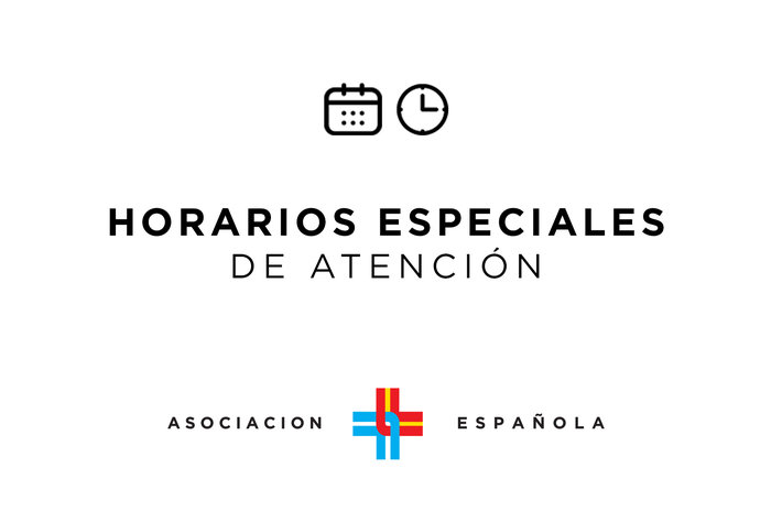 Horarios especiales de atención