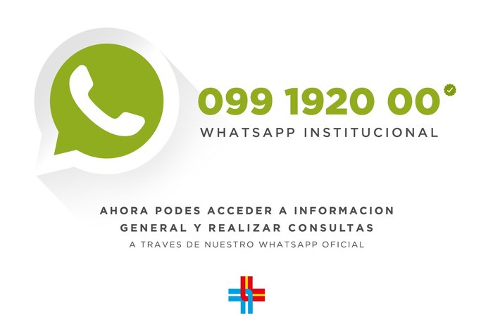 Escribínos a nuestro número de WhatsApp Institucional