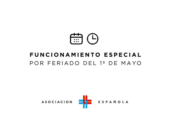 Funcionamiento especial por feriado del Día de los Trabajadores