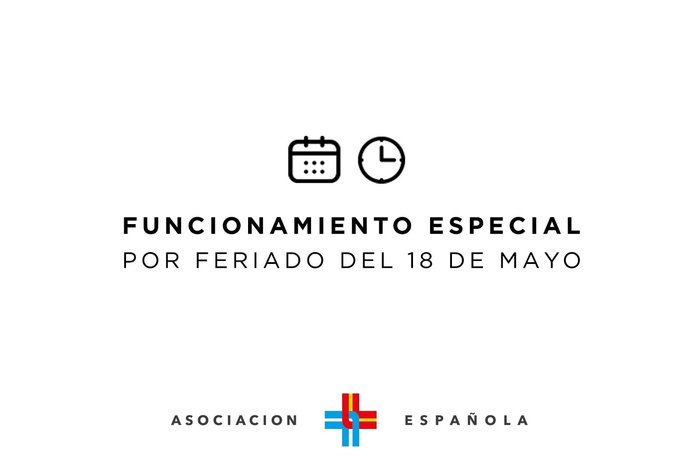 Funcionamiento especial por feriado del 18 de mayo