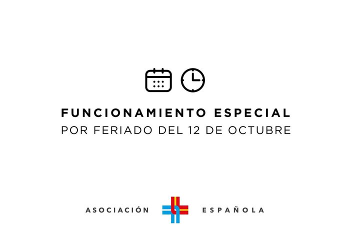 Funcionamiento especial por feriado del 12 de octubre